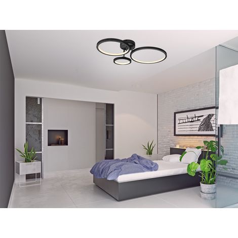 LED Deckenleuchte CORNA schwenkbar & dimmbar, Schwarz Breite 71cm (1/5)