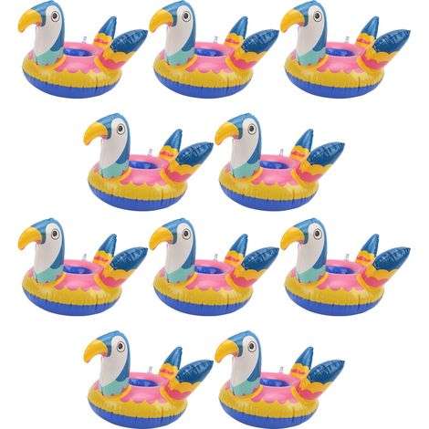 10 pièces Porte-gobelet Gonflable pour Piscine, Décorations Flottantes Amusantes pour Fête (1/5)
