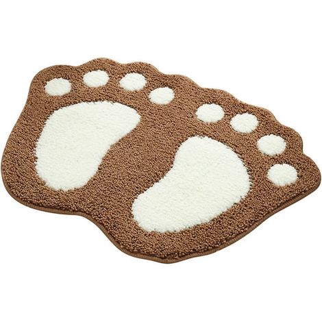Alfombrilla antideslizante para bañera, inodoro, bonita alfombra de pies grandes para ducha, alfombra de piel, felpudo absorbente, alfombra para sala de estar, sofá, alfombra otomana (40 x 60 cm)