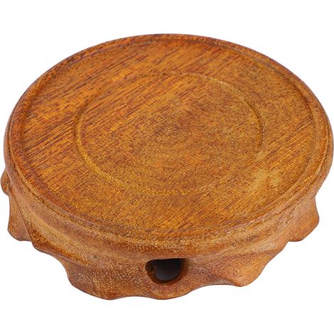 Socle en Bois Massif pour Théière, Plateau à Thé avec Coussin (Mûrier à Lentilles d'Eau) (1/5)