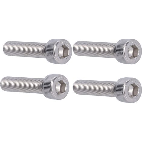 Lot de 4 vis à tête cylindrique creuse à filetage fin de 1,25 mm en acier inoxydable A2, visserie M10x45. (1/5)