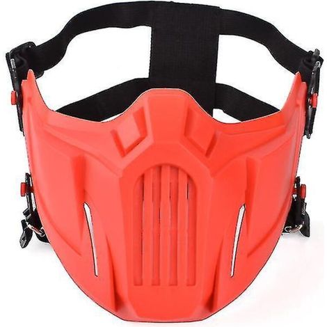 Outdoor-Sportmaske, wind- und staubdicht, für Cosplay, Skifahren, Radfahren, verstellbare Schutzmaske, ROT (1/3)