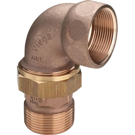 Viega Rotguss Winkel-Verschraubung AG/IG 1 1/4 Zoll - Typ 3088 - flachdichtend (1/5)