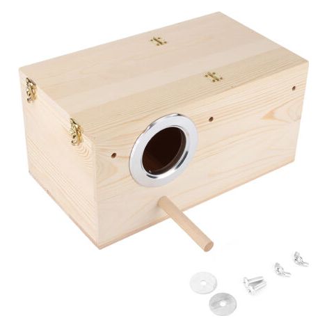 Langlebiges Vogelnest aus Holz, Dekoration für Nymphensittich-Bruthäuser (1/5)