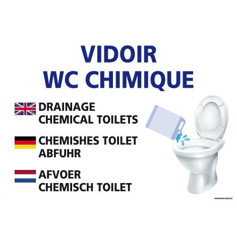 PANNEAU VIDOIR WC CHIMIQUE (H0328) - Adhésif - 210 x 150 mm