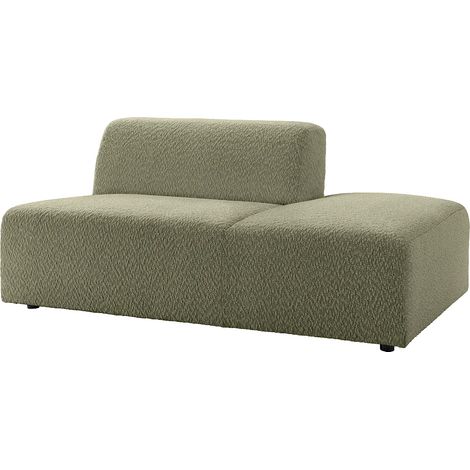 Méridienne droite en tissu chenille vert TORISO (1/5)