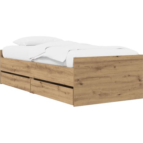 Estructura de cama Roble artisan Madera de pino macizo vidaXL (1/5)