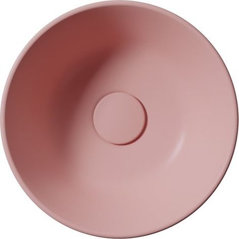 Vasque à poser en céramique KUBE X, diamètre 32 cm, blush mat (1/2)