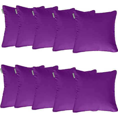 Gardenista - Coussin d'extérieur, Coussins Carrés 45x45 cm, Coussins de Chaise Résistants à l'eau avec Rembourrage en fibres Creuses, Coussin Décoratif de Jardin - Pourpre (10pk) (1/5)