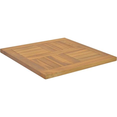 Plateau de table Design Moderne, Dessus de table de salle à manger, carré 50x50x2,5 cm Bois de teck massif OIB7726E (1/5)