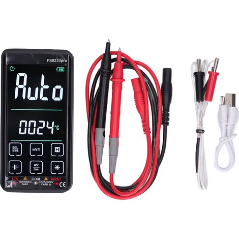 Multimètre écran tactile LED testeur voltage AC DC résistance capacité outil de mesure (1/5)
