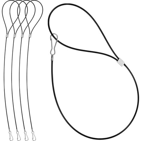Poignée de Portail Extérieur en Acier Inoxydable, Lot de 5 Pièces Noir Réglable, pour Portes en Bois et Clôture, Usage Jardin et Arrière-cour, Sécurité Renforcée (1/5)