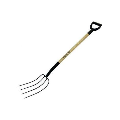 Fiskars Horca clásica 4 dientes acero natural 130 cm