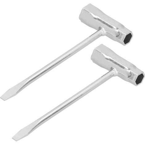 2 Pièces de Clé Combinée, Clé en T Pour Scies à Chaîne, clé de Tronçonneuse, Clé à Bougie, 13 mm x 19 mm (1/5)