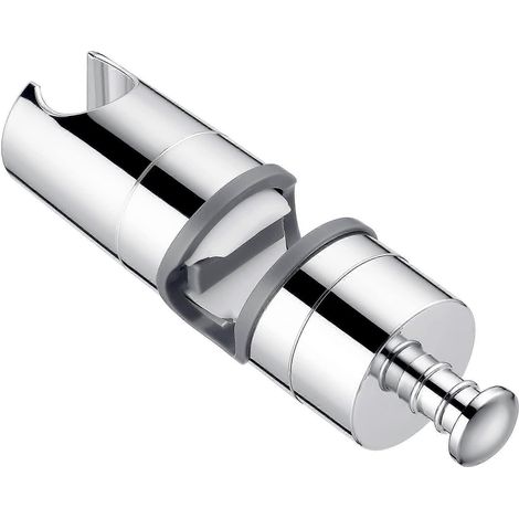 Support universel de pommeau de douche coulissant, barre de douche réglable 20-25 mm pour douchette ou pommeau de douche de salle de bain, rotation à 360°, plastique ABS de qualité. (1/5)