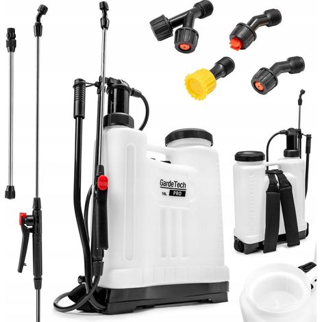 Pulverizador de mochila a presión PRO 16L, lanza larga de 100 cm. (1/3)
