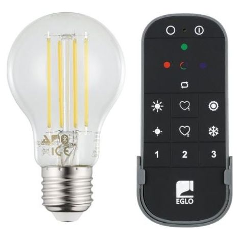 EGLO - Set of 2x E27 A60, remote control - White - Zigbee, Bluetooth