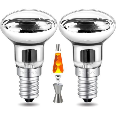 Pack of 2 R39 E14 Dimmable 30W Warm White Bulbs for Lava Lamps and Decor (1/5)