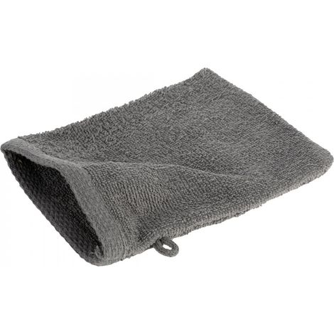 Gant de toilette en coton Eurofirany SMOOTH 1, 16 x 21 cm, gris foncé (1/5)