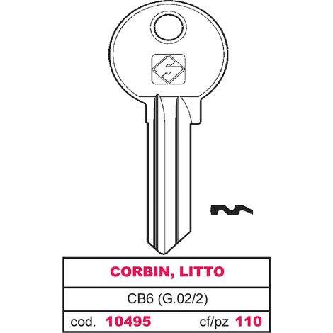 Silca CHIAVE ASC CB6 (G.VAC 2) CORBIN, LITTO 100.00 pz