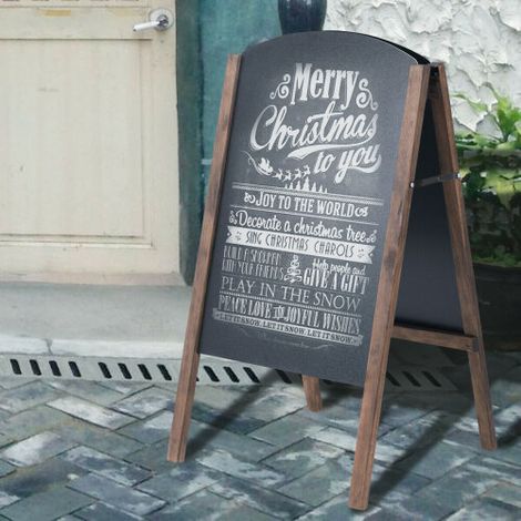 A-Board Frame Pavement Sign Free Standing Floor Chalkboard Cafe Shop (1/3)