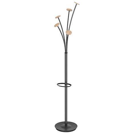 Portemanteau Festival - corps noir /patères bois (1/5)