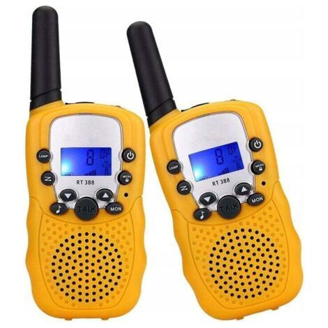 Talkie-walkie pour enfants type de batterie Talkie-walkie mini-talkie-walkie pour enfants Talkie-walkie portable, jaune (1/2)