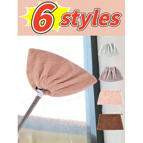 1 pièce - Rose - Couverture de balai multifonction avec boucle, chiffon de microfibre absorbant réutilisable, housse de balai pour sol, accessoires de nettoyage domestique, outil pratique (1/5)