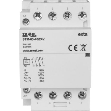 Contacteur d'installation modulaire 63A 4xZ 244V AC/DC type : STM-63-40/24V EXT10000300