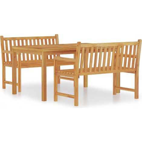 Maison Exclusive - Set da Pranzo per Giardino 3 pz in Legno Massello di Teak (1/5)