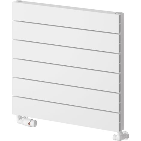 Reina Rienza Horizontal Aluminium Radiator 565mm H x 600mm W - White