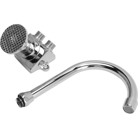 Robinet de lavabo à pédale pour évier de cuisine, robinet à pédale sur pied, ensemble de robinet à double sortie d'eau