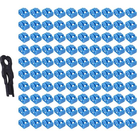 Staubschutzkappe für LAN-Hubs mit 100 blauen RJ45-Ethernet-Anschlüssen, mit Schloss und Spezialschlüssel.