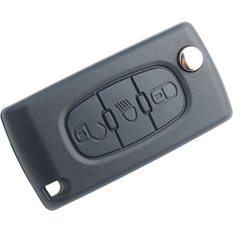 2-Tasten-Schlüsselgehäuse, kompatibel mit CE0523 Klappschlüssel für Peugeot 207 307 308 407 408 3008 5008 Citroen C2 C3 C4 C5 C6 C8 (2 Tasten, CE0523) (1/5)