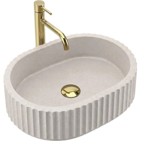 LAVABO SOBRE ENCIMERA REA MARGARET BEIGE (1/5)