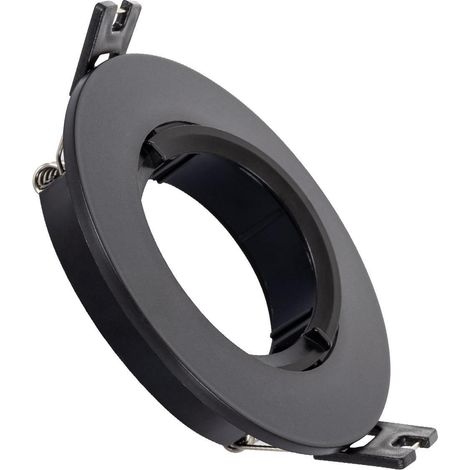 Collerette Downlight Ronde Orientable pour Ampoule LED GU10/GU5.3 Coupe Ø 70mm Noir (1/5)
