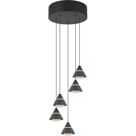 Suspension design Romeo 5 lumières noir - 337030532