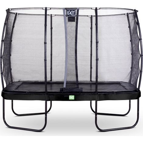 EXIT Elegant Trampoline 7x12ft with Economy Safety Net – Black