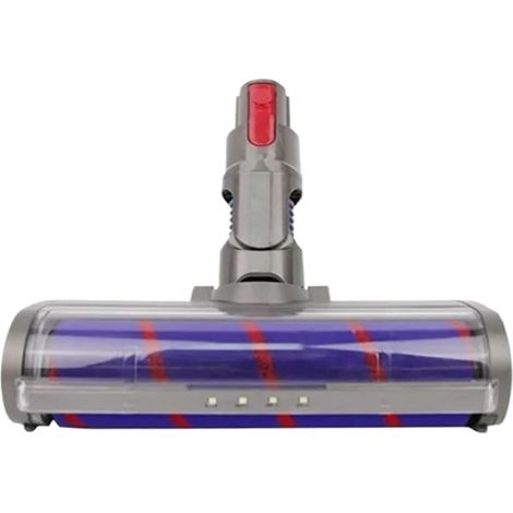 Apta para aspiradoras, cabezal de cepillo giratorio de terciopelo suave con luz LED, apta para suelos duros y alfombras de pelo corto. (1/4)