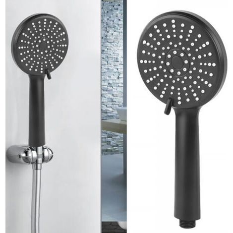 High Pressure Water Saving Shower Head, Adjustable Bathroom Shower Head, Water Saving Shower Head, 5 Modes High Pressure Handheld Shower Head Black Tokan (1/5)