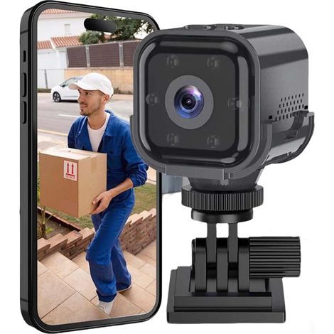 Universelle Full-HD-1080p-WLAN-Überwachungskamera für den Innenbereich, 120°-Weitwinkelobjektiv, 2,4-GHz-WLAN-Kamera, Bewegungserkennung, intelligente Verfolgung, Zwei-Wege-Audio, 4 cm Mini-Größe (1/5)