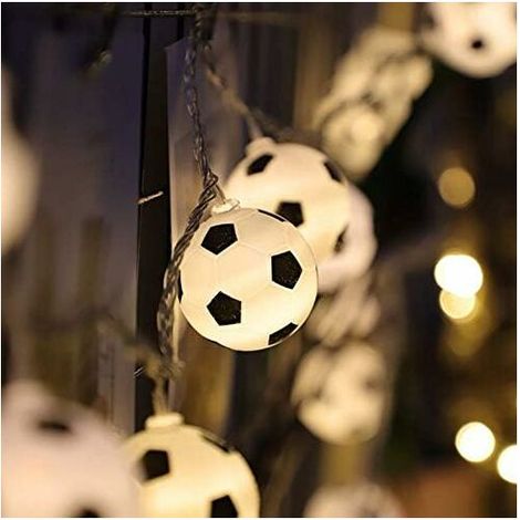 LED String Lights, Soccer String Lights, 20 Warm White 3M LEDs, for Party/Boys Nursery/Wedding/Christmas Decoration Battery Operated (1/5)