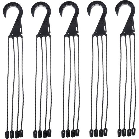 Crochets pour paniers suspendus, chaîne en plastique de 17, 7 pouces avec 4 pots fleurs (1/5)