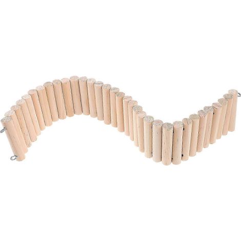 Échelle en bois pour hamster, échelle de repos flexible en bois pour hamster (1/5)