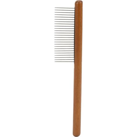 Peigne pour chat et chien, élimine les poils flottants, réutilisable, en bois, nœud ouvert pour chats et chiens, dents longues et clairsemées (pour cheveux) (1/5)