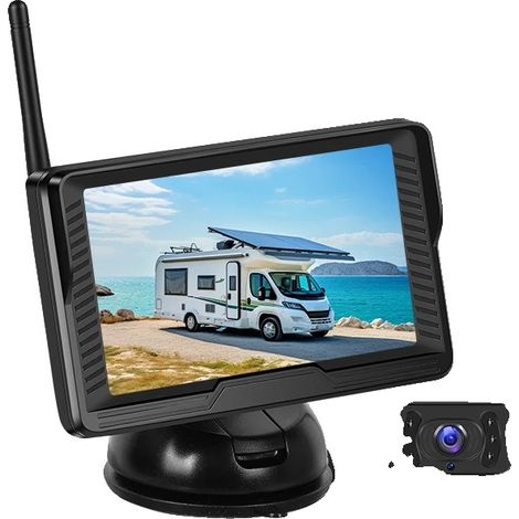 Cámara de visión trasera, tecnología inalámbrica, visión nocturna, 4,3 pulgadas, IP69