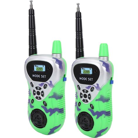 Mini-Kinder-Walkie-Talkies, elektronisches Funkgerät, Gegensprechanlage, Outdoor-Spielzeug, Geschenk, Grün