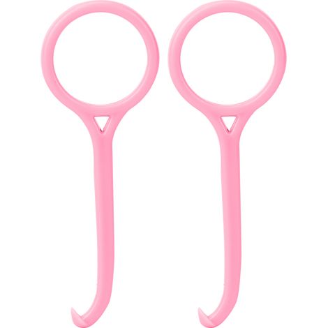 2 outils professionnels pour retirer bagues dentaires, orthèses et gouttières, accessoire d'hygiène buccale rose (1/5)