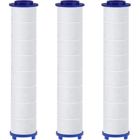 Lot de 3 Filtres en Coton PP avec Billes de Sulfite de Calcium pour HAPPUP Pommeau de Douche, Cartouche Sédiment Filtrée, Filtre Pomme Douche 10,5x2 cm
