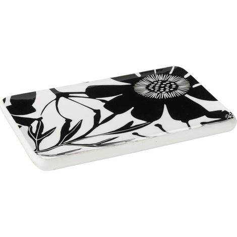 Plat de Présentation en Bois "Tod" 40cm Noir & Blanc
